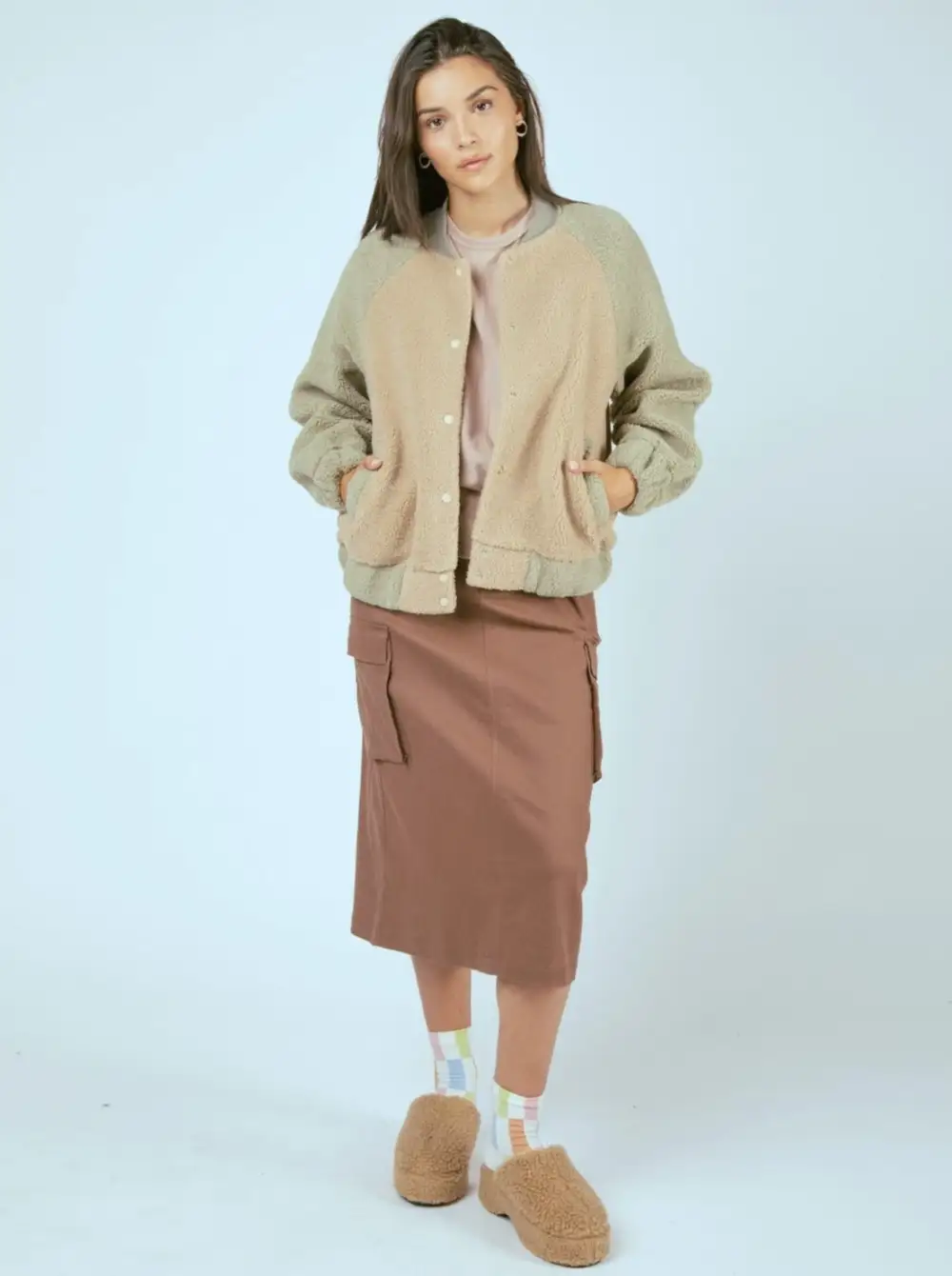 Raglan Colorblock Fleece Jacket