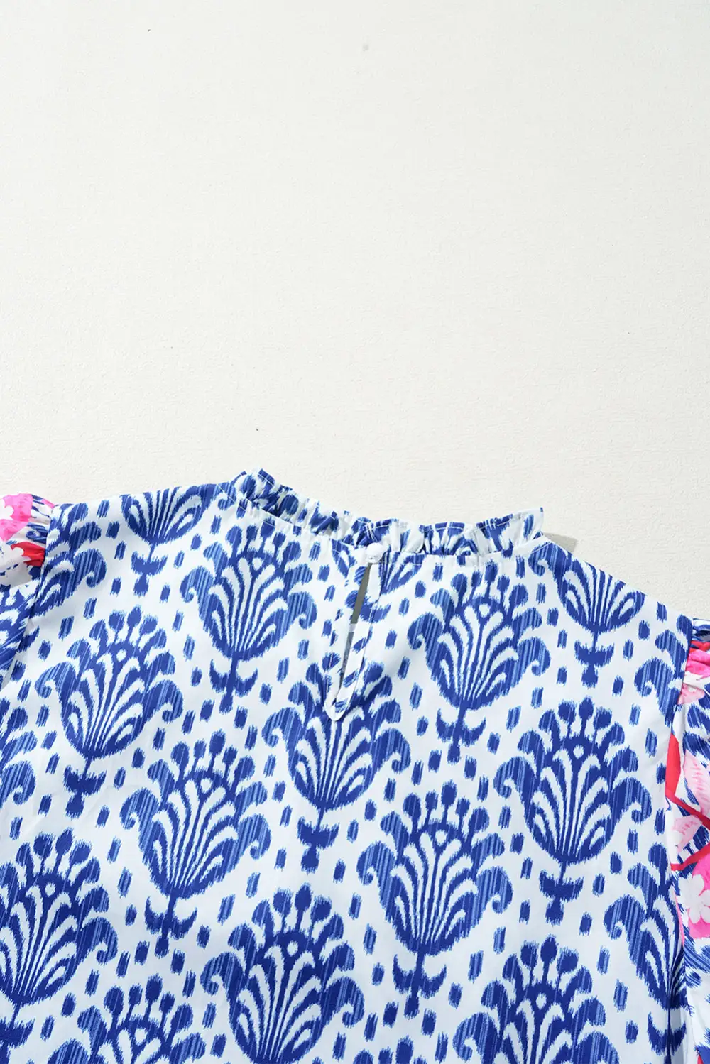 Floral Frilled Puff Sleeve Blouse