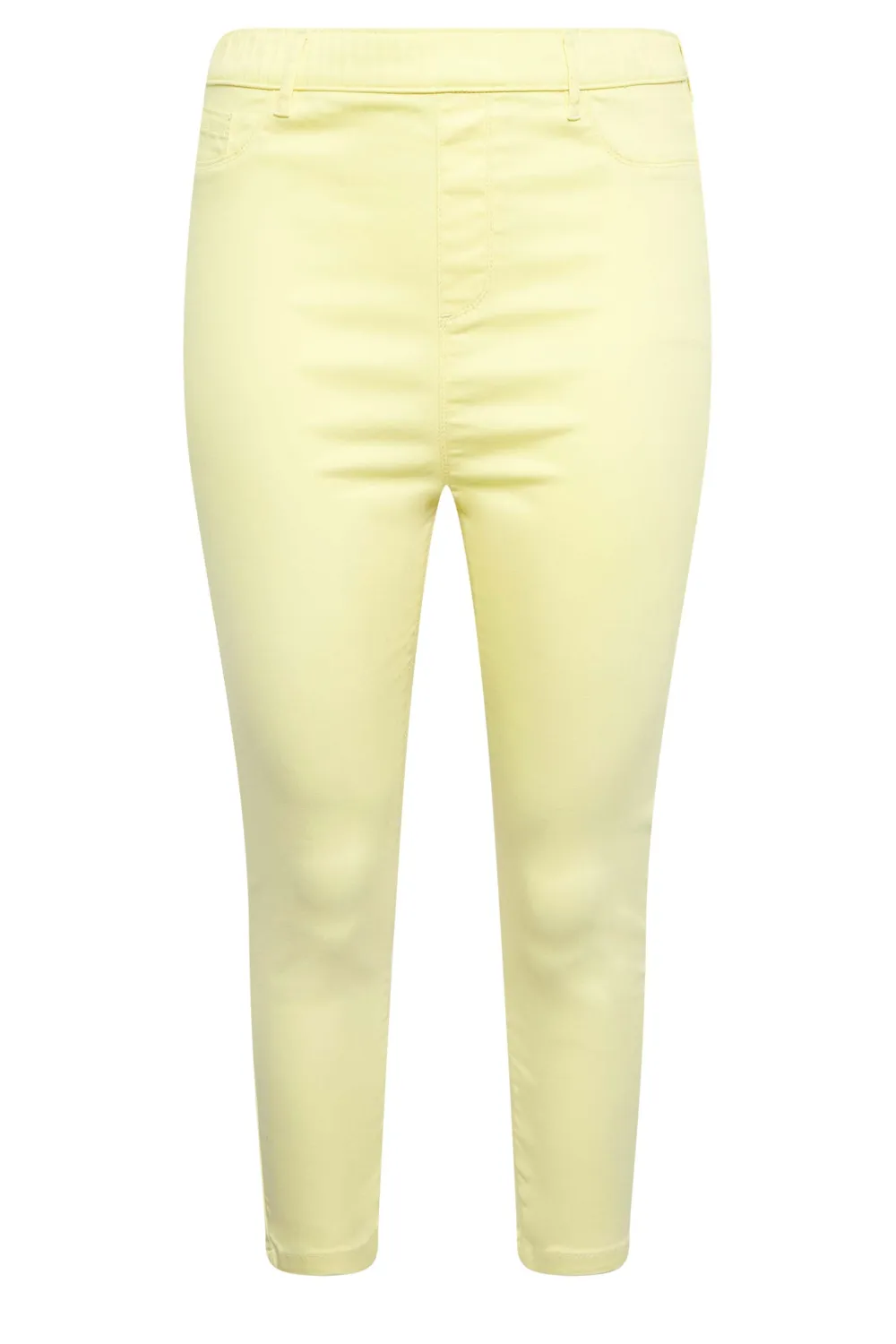 YOURS Curve Yellow Cropped Stretch GRACE Jeggings