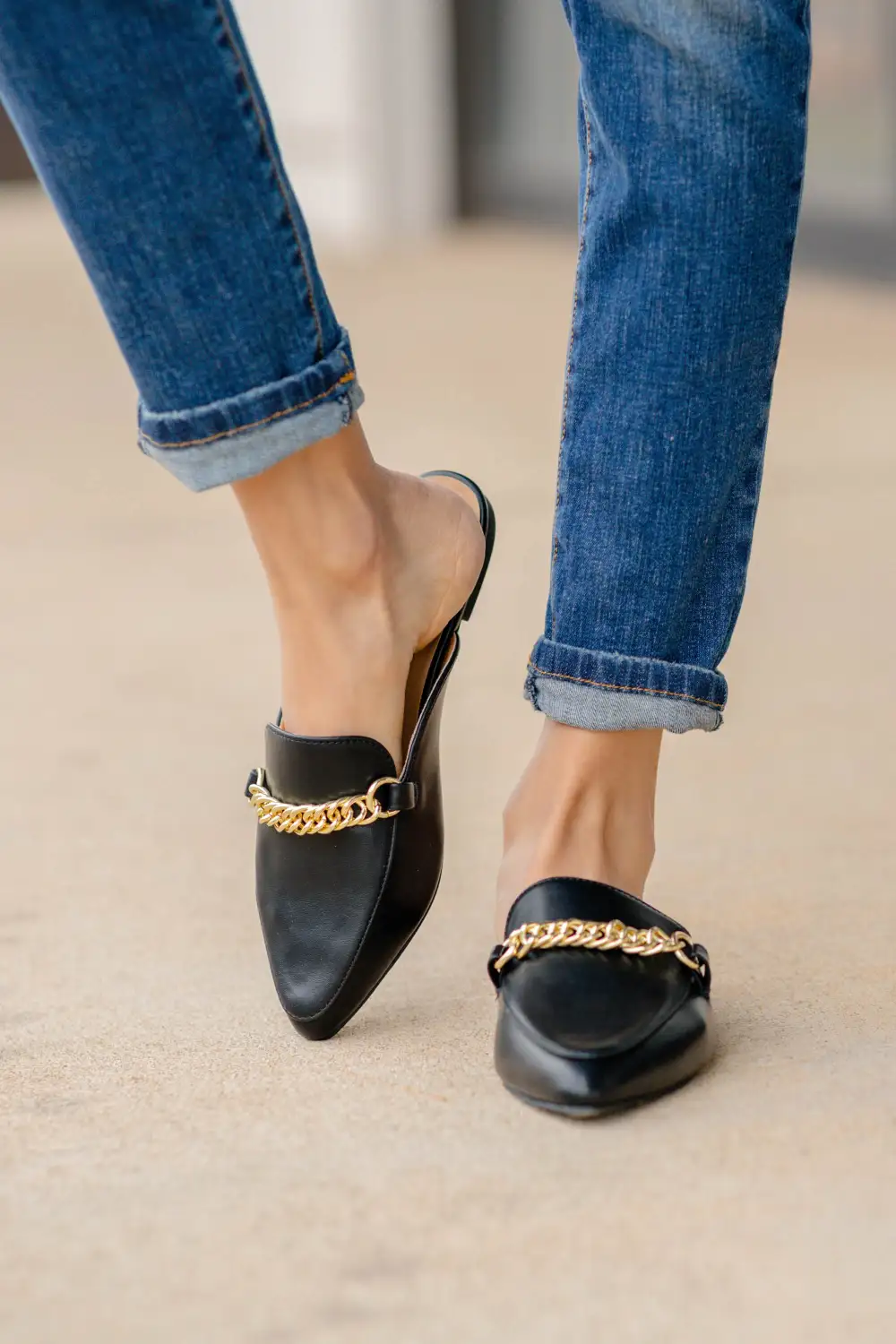 In Control Black Flat Mules