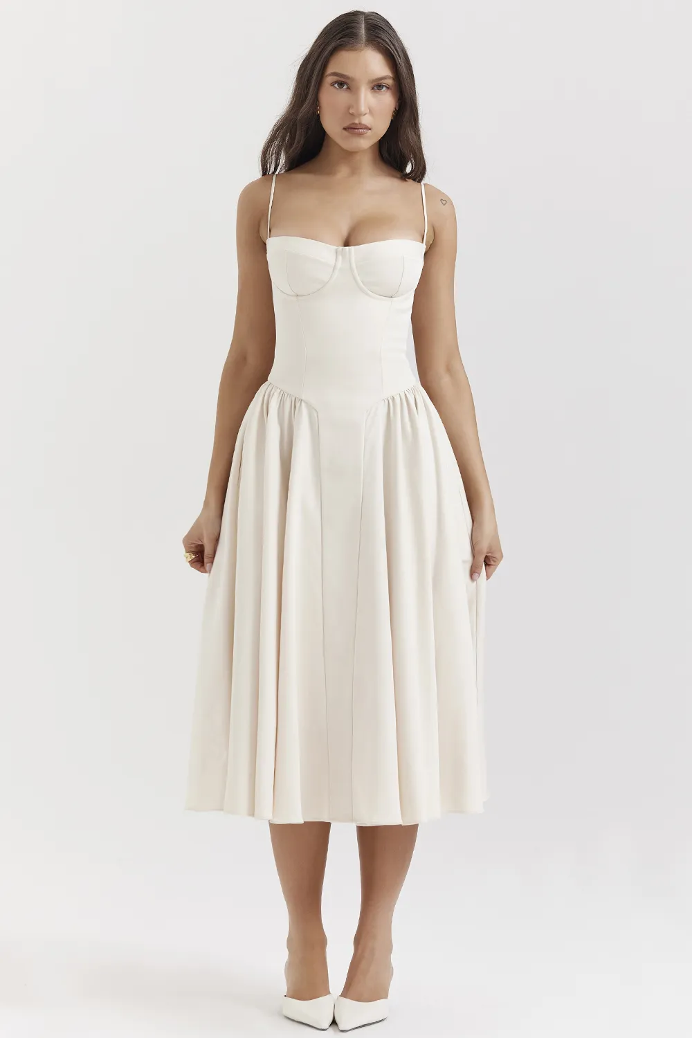 TAUPE CORSET SUNDRESS