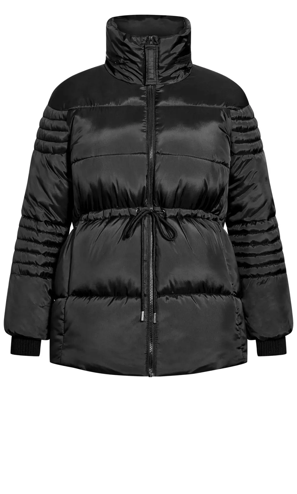 Evans Black Puffer Coat