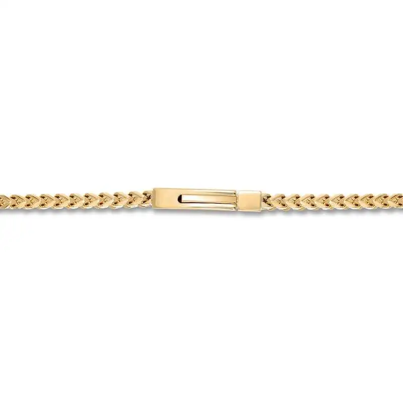 Foxtail Chain Necklace Yellow Ion-Plated Stainless Steel