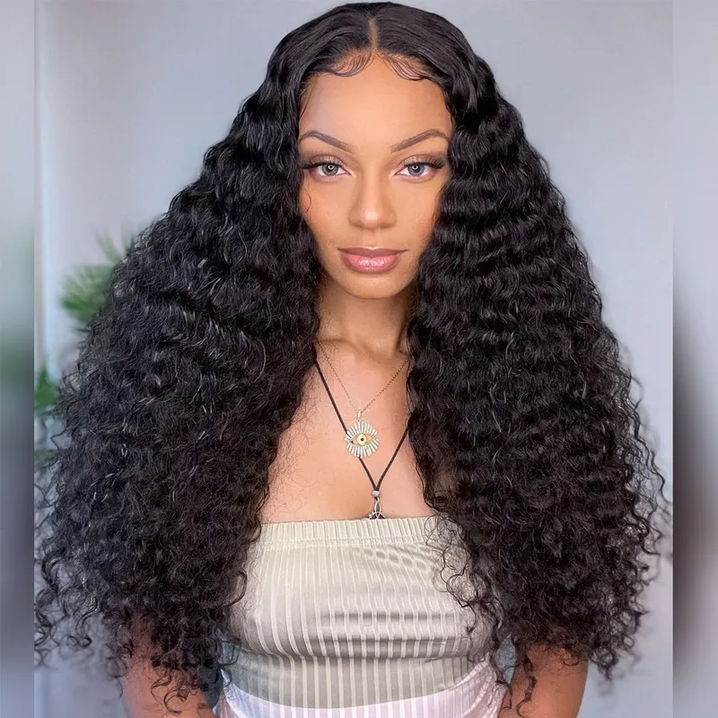 250% Luxury High Density 13×6 Deep Wave Full Frontal Lace Wig Sterly Human Hair Wigs