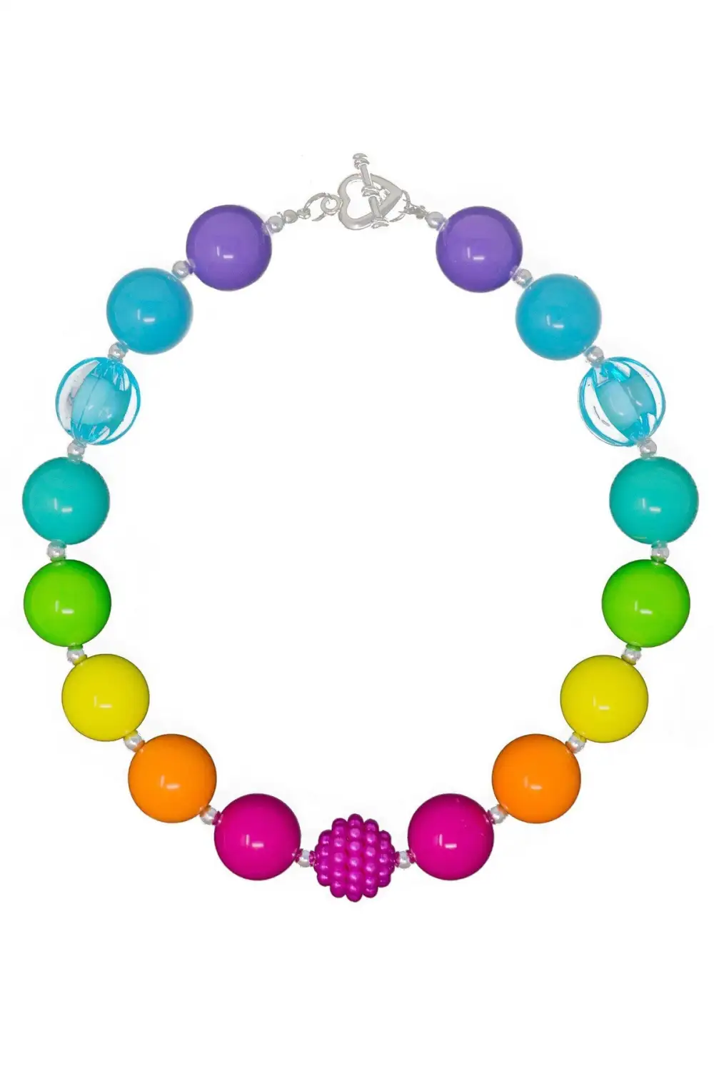 Bright Rainbow Bubblegum Necklace