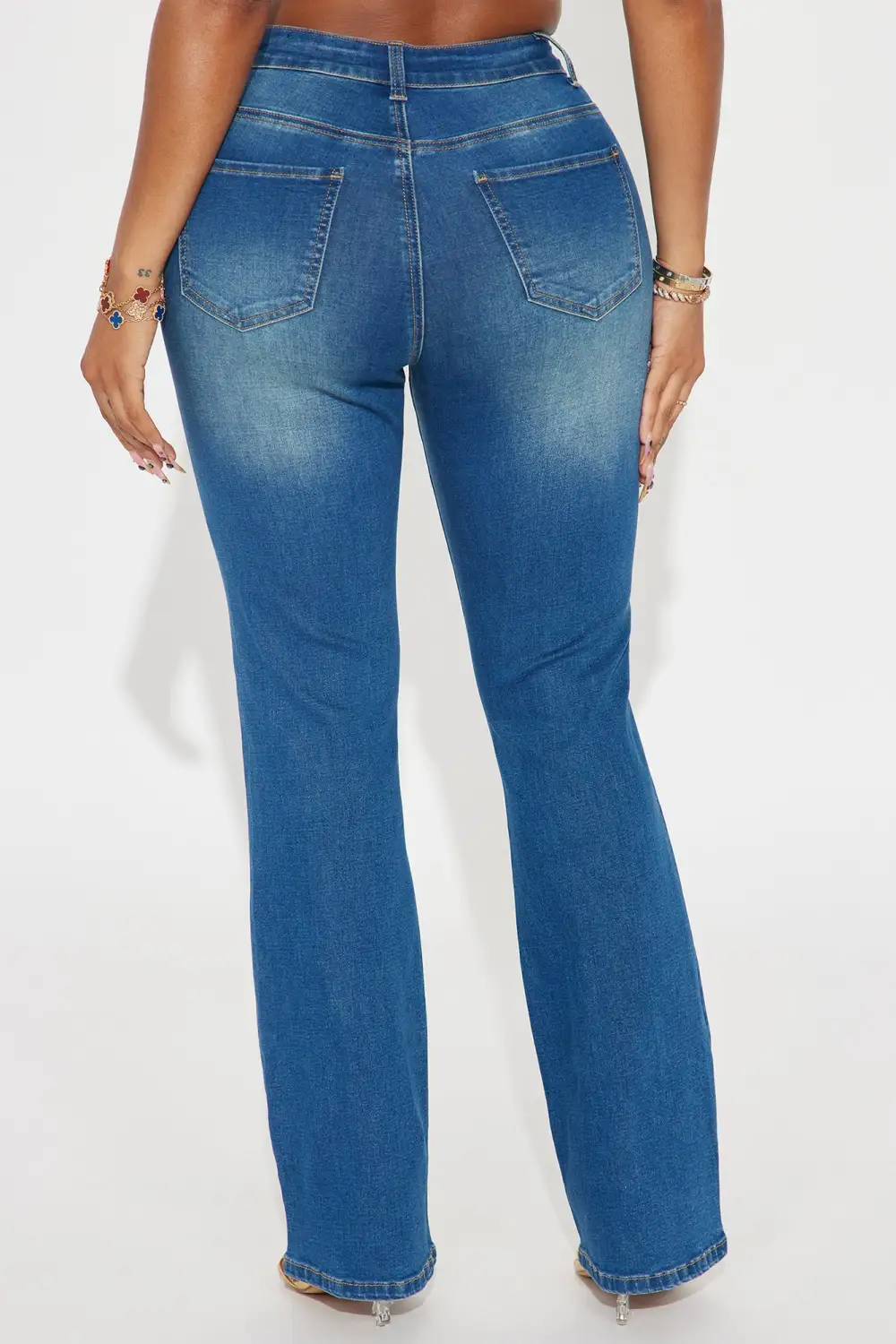 Play By My Rules Stretch Bootcut Jeans - Medium Wash