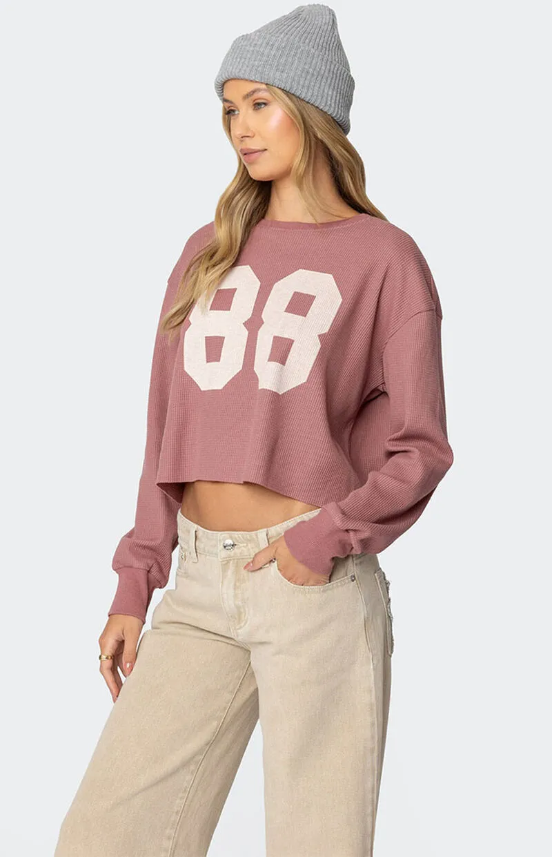 Edikted 88 Waffle Long Sleeve T-Shirt