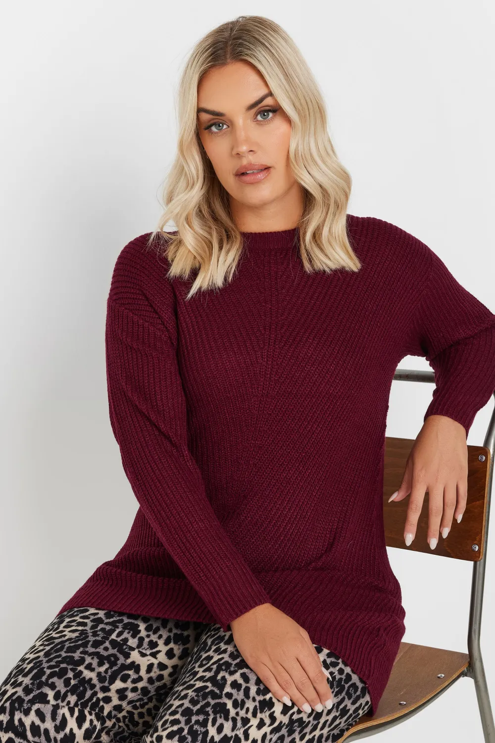 YOURS Curve Pink Essential Knitted Jumper