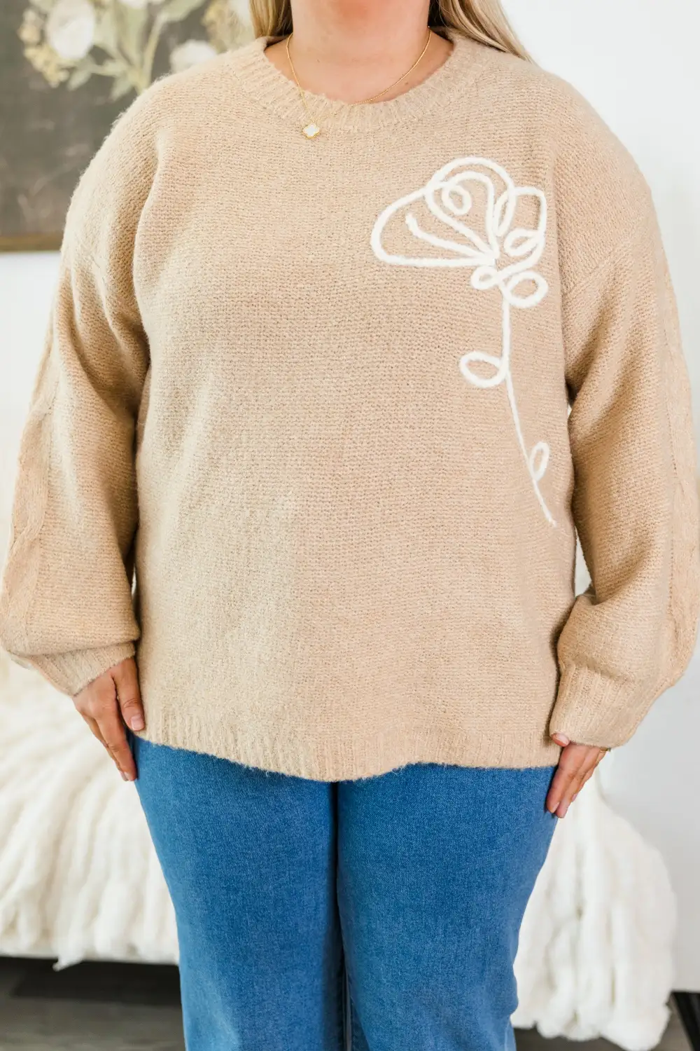 Don't Think About You Sweater, Brown