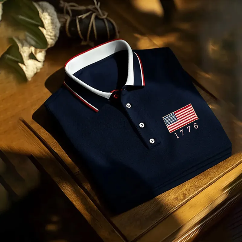 Men's We The People Fourth Of July America 1776 Patriotic Polo Shirt