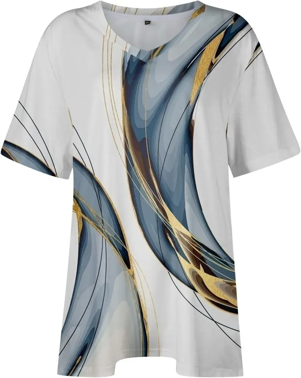 Plus Size Tops for Women Dressy Short Sleeve V Neck Shirts for Women Summer Tops for Women 2024 Floral Print Top