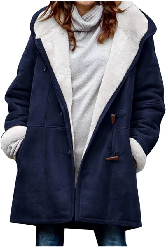 🔥Clearance Sale🔥 - Women's Winter Fleece Hoodie Jacket Suede Fall Sherpa Jacket