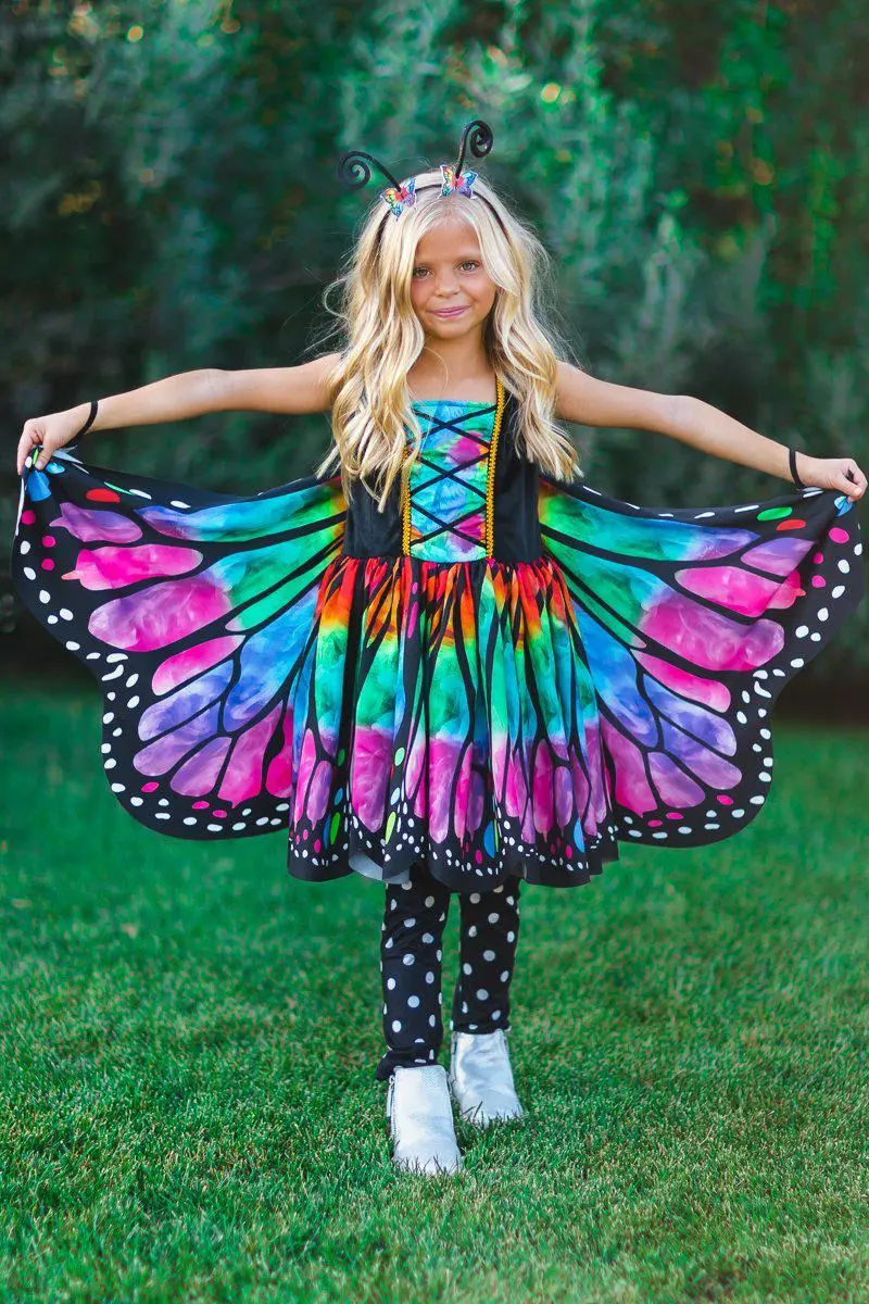 Rainbow Butterfly Costume - 3 Piece Set