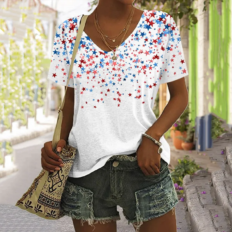 Women's Vintage Flag Print T-shirt