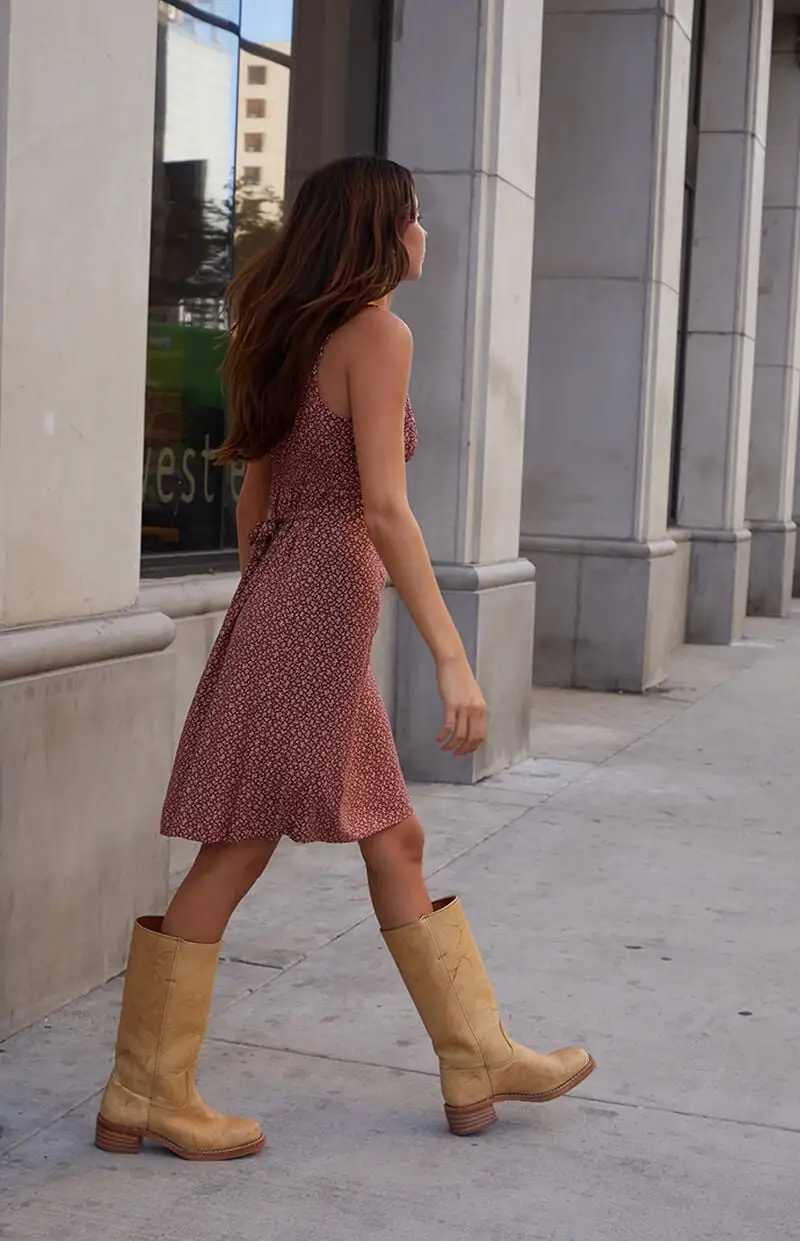 John Galt Burgundy Floral Arianna Mini Dress