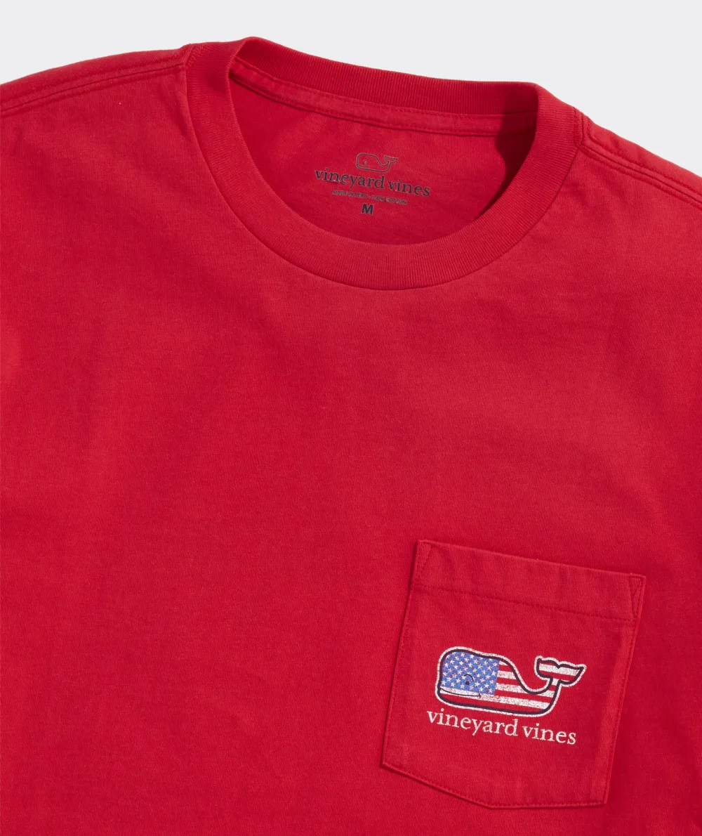 Flag Whale Short Sleeve Pocket Tee