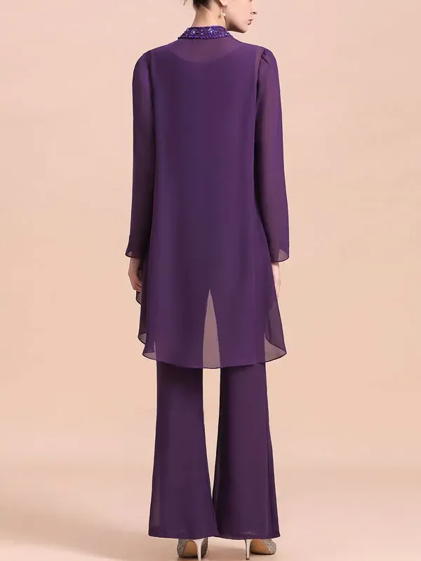 Chiffon Temperament Elegant Cardigan Ladies Suit