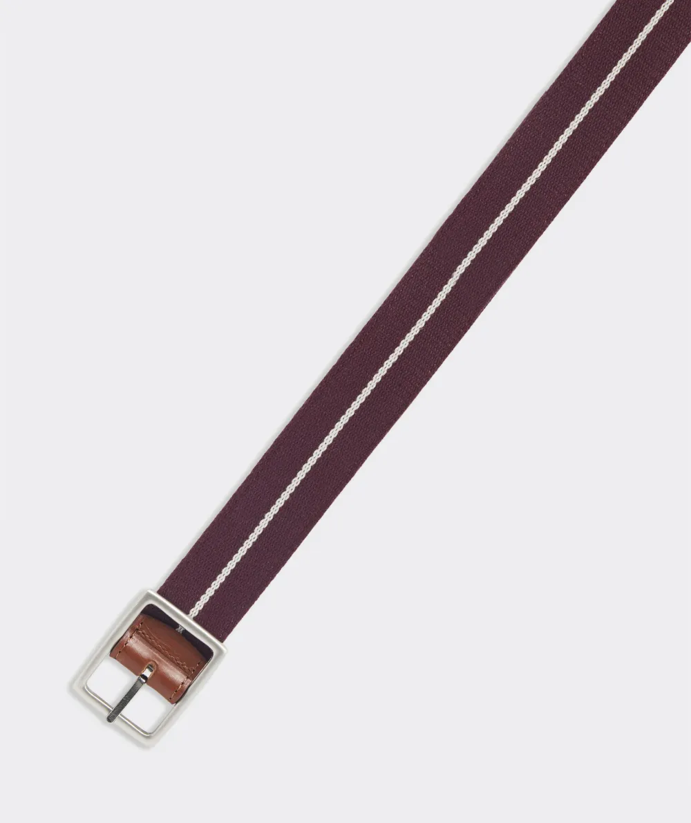 Leather & Webbing Reversible Belt