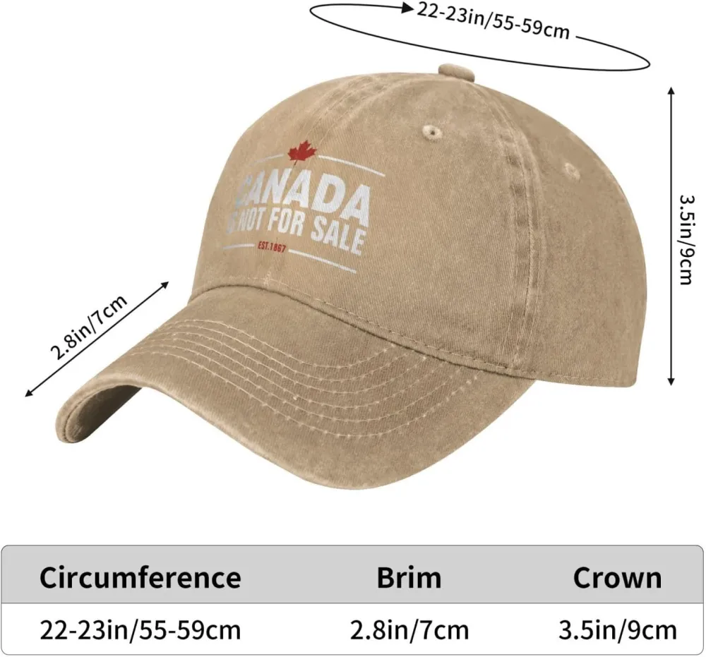 Canada is Not for Sale Trucker Hat for Dad Golf Cotton Washed Denim Baseball Caps