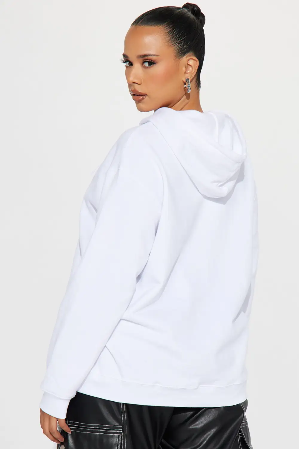 Mickey Mouse Crochet Patch Hoodie - White