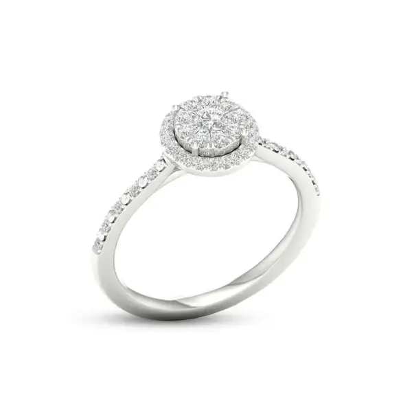 Diamond Promise Ring 1/4 ct tw Round-cut 10K White Gold