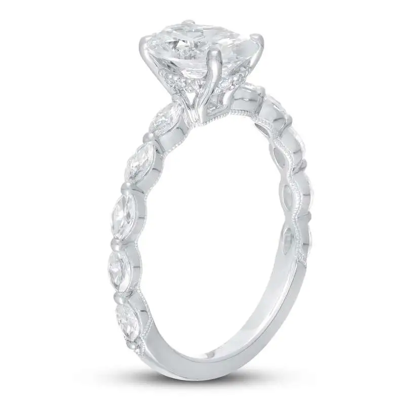 Neil Lane Premiere Oval-cut Diamond Engagement Ring 2 ct tw 14K White Gold