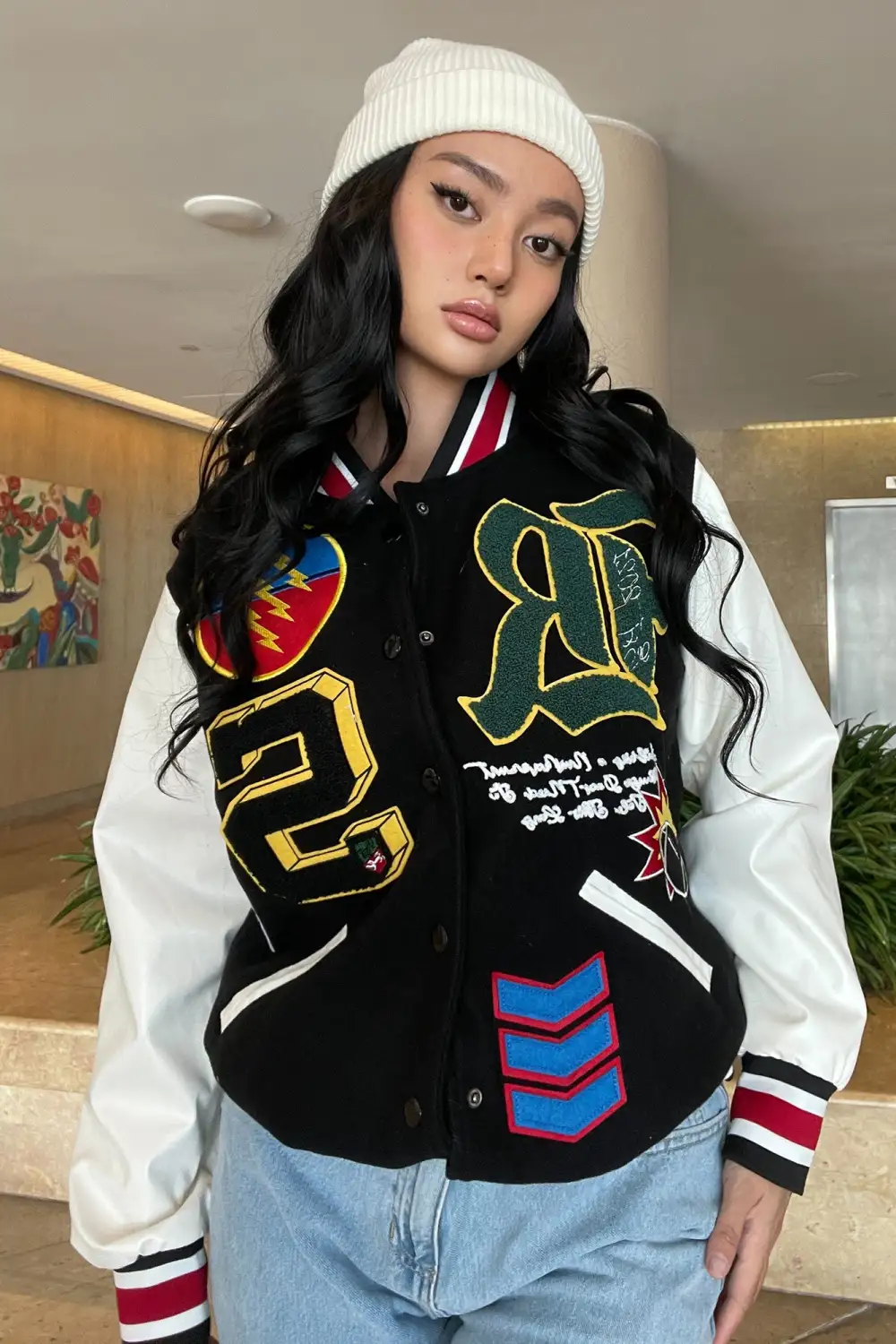 Winning Game Varsity Jacket - Black