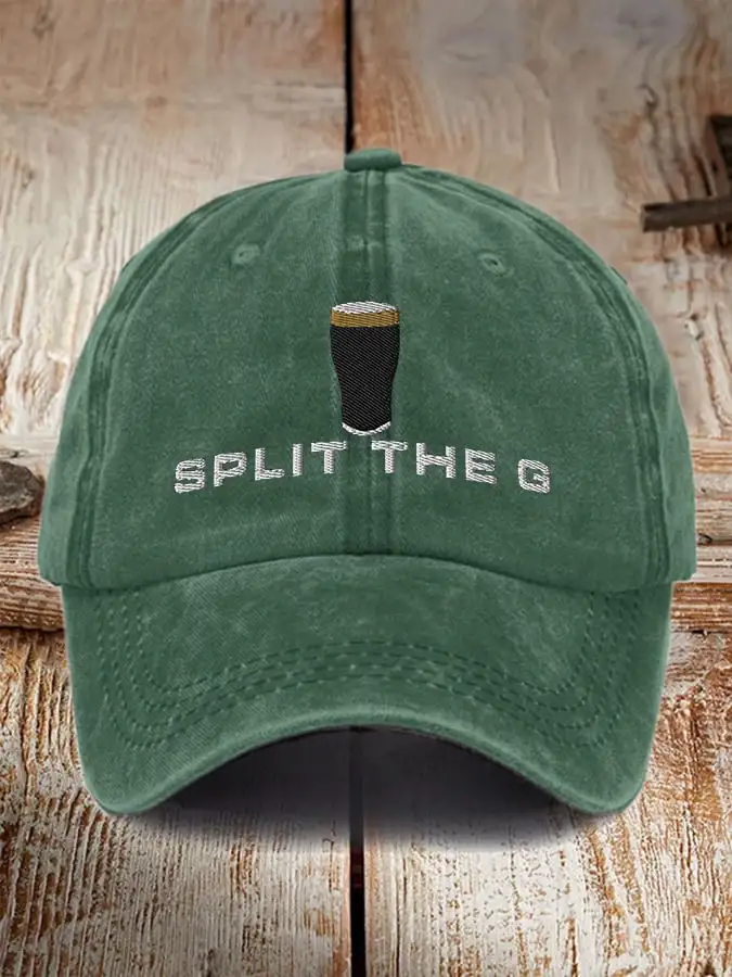 Retro St Patrick's Day Split The G Guinness Beer Stout Print Baseball Cap