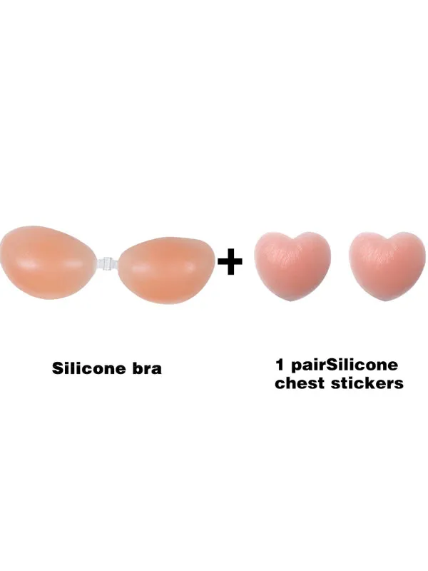 Invisible gathering sexy invisible jacket rubber backless breast enlargement ladies nipple cover