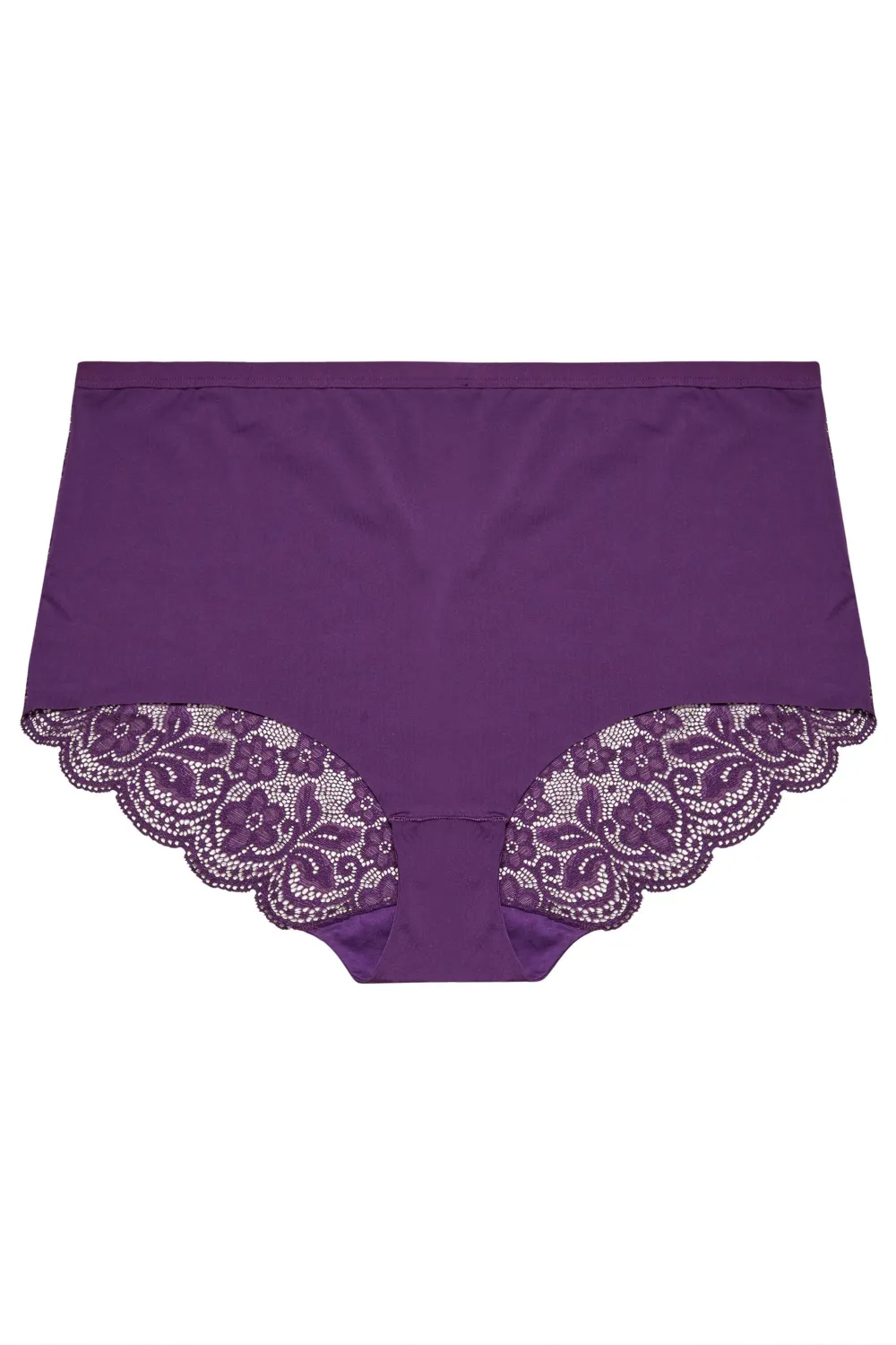 YOURS 5 PACK Curve Black Cotton High Waisted Full Briefs