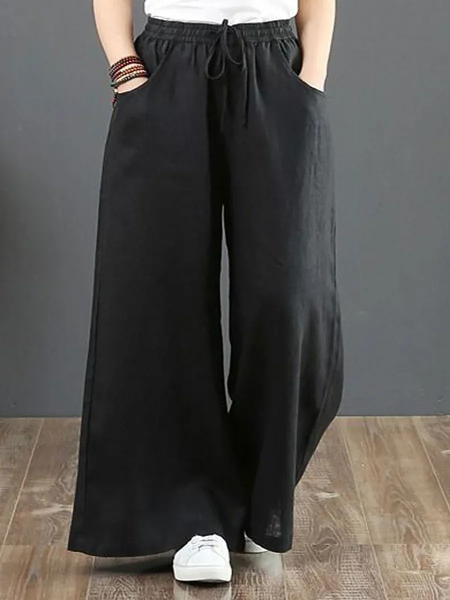 Literary Cotton Linen Women's  Loose Pants