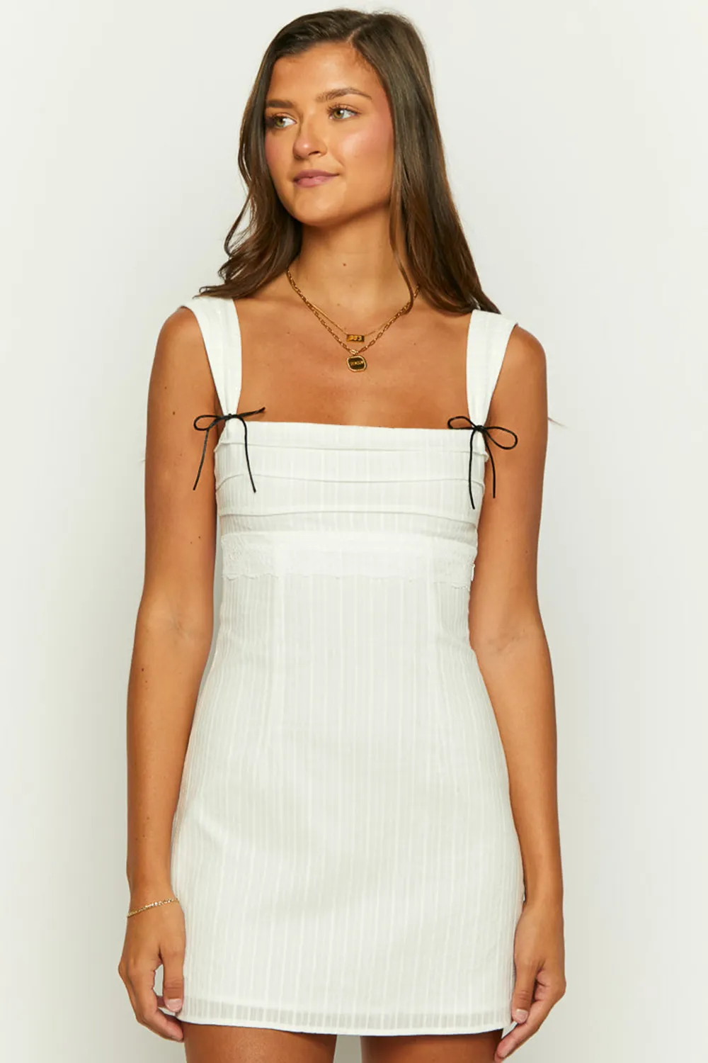 Taylor White Tie Back Mini Dress