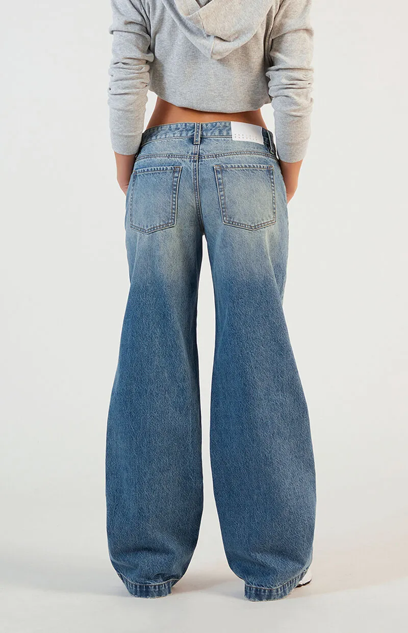 PacSun Casey Low Rise Baggy Jeans Dark Indigo Tint