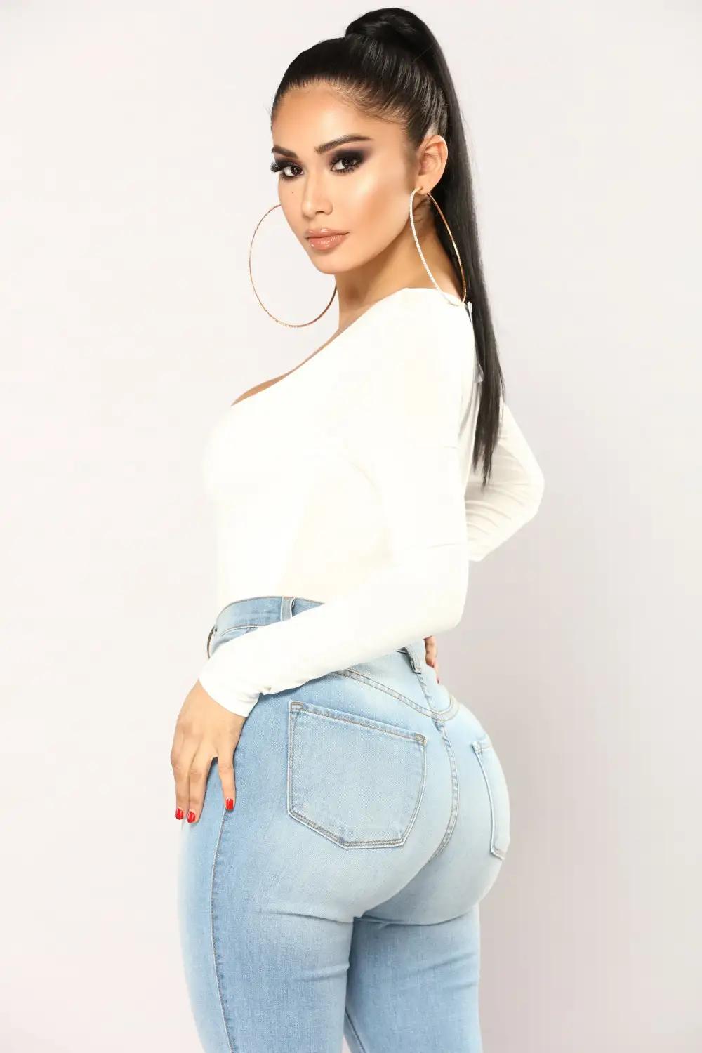 Anything But Square Long Sleeve Bodysuit - Ivory