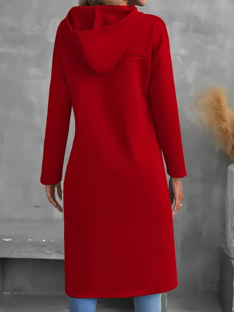 💕Valentine's Day Sale💕Long Sleeve Solid Color Casual Drawstring Hoodie Sweatshirt