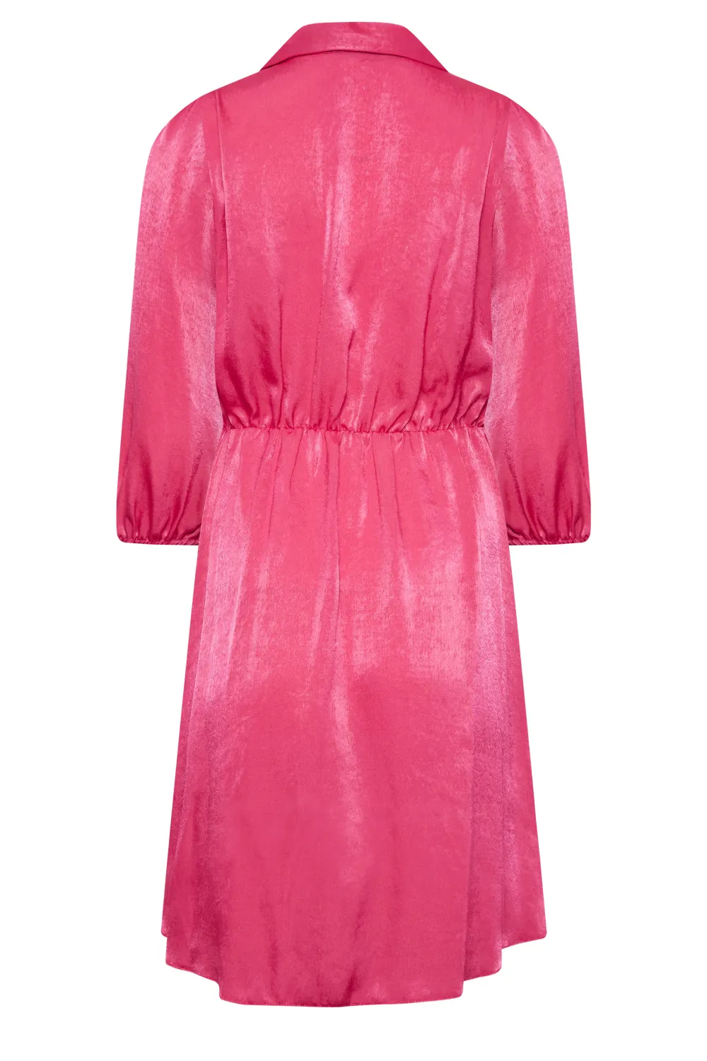 M&Co Pink Satin Wrap Dress