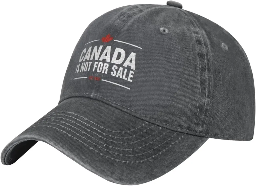 Canada is Not for Sale Trucker Hat for Dad Golf Cotton Washed Denim Baseball Caps