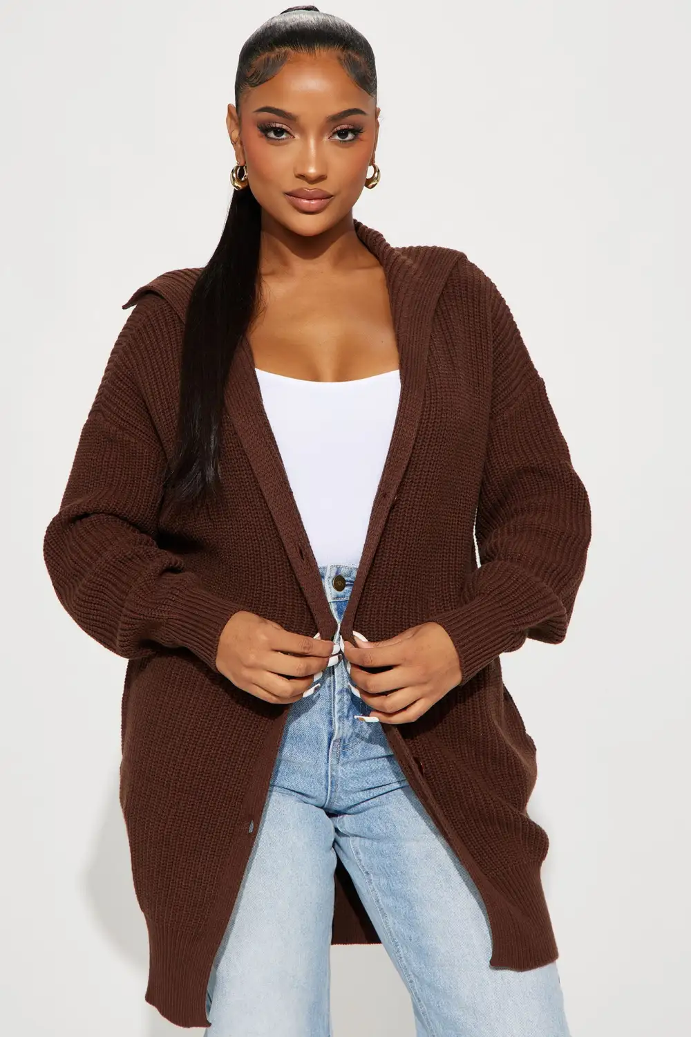 Aura Cardigan - Chocolate