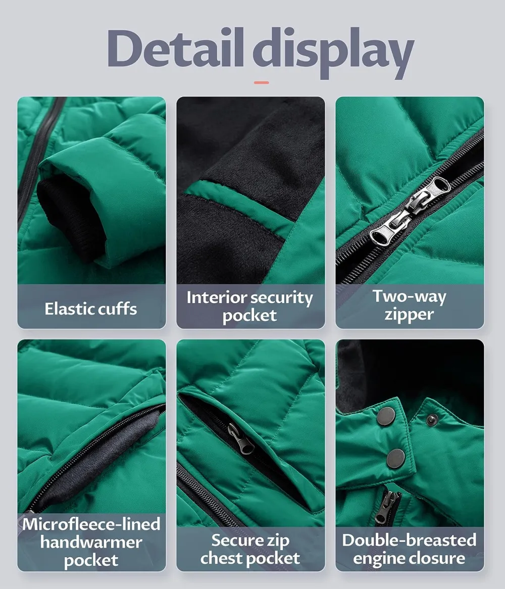 US Women's Winter Hooded Coat Waterproof Warm Long Puffer Jacket Parka