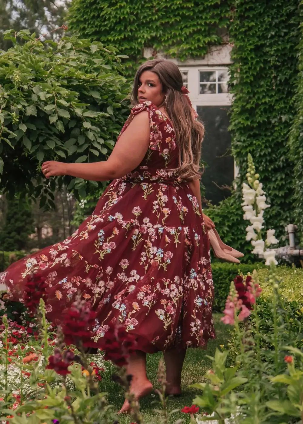 Margaret Midi Dress Red