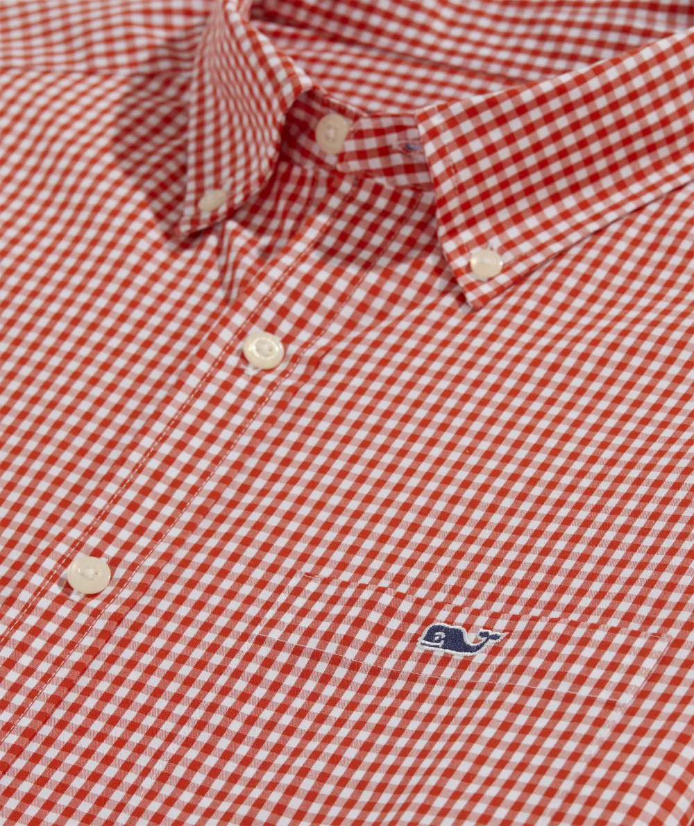 Stretch Poplin Gingham Shirt