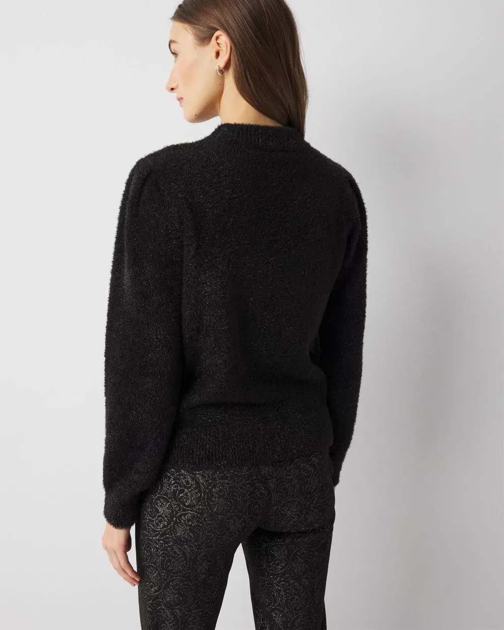 Petite Tinsel Trim Sweater