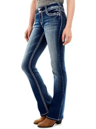Women Mid-Rise Insta Stretch Denim