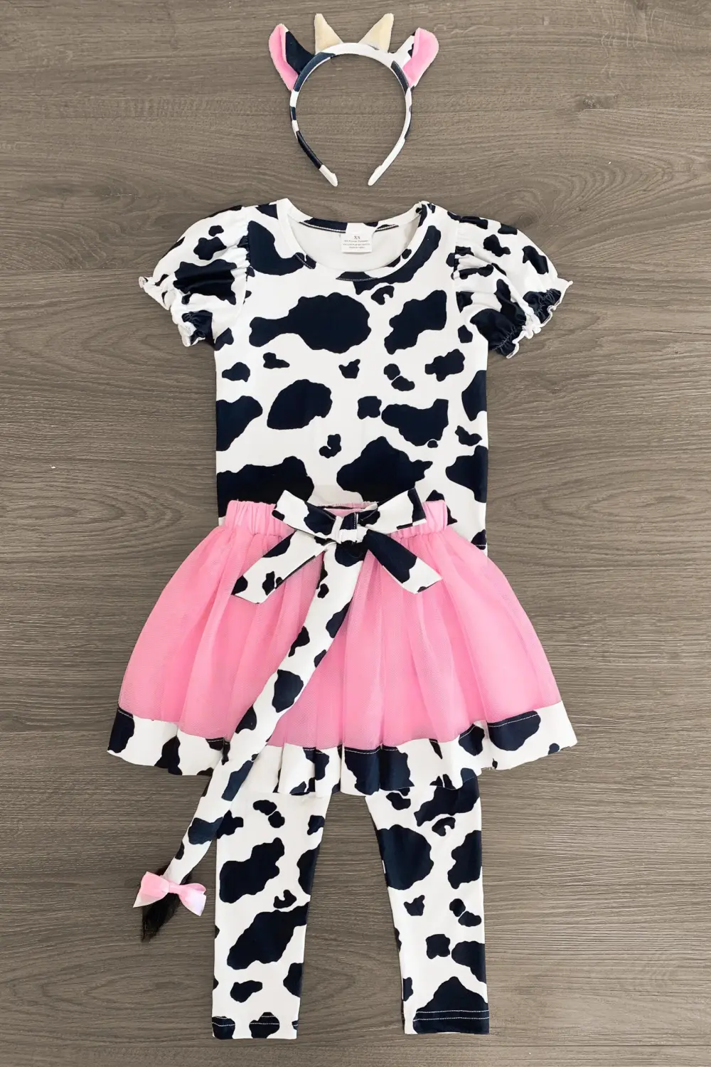 Pink Cow Costume - 5 Piece Set