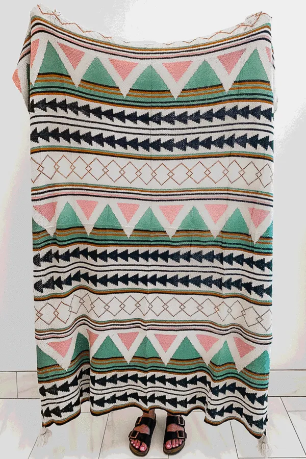 Western Boho Throw Blankets
