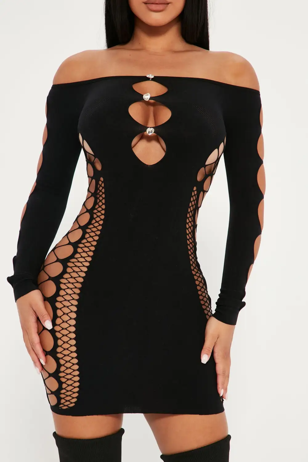Video Babe Seamless Mini Dress - Black