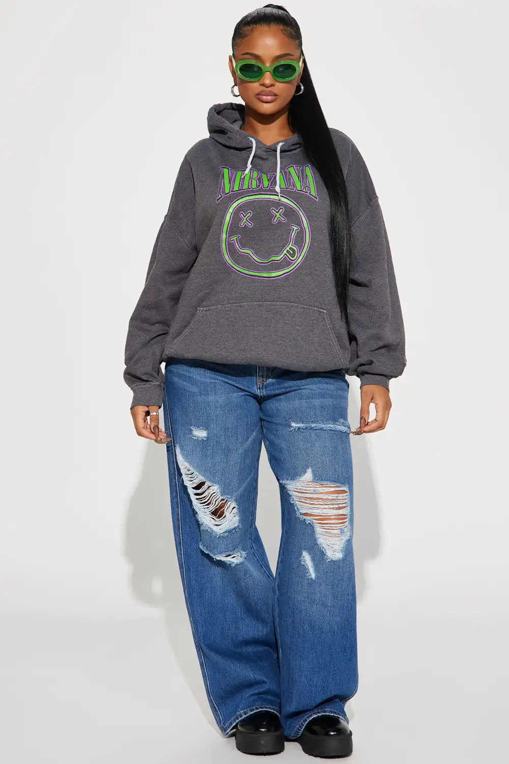 Come As You Are Nirvana Hoodie - Charcoal