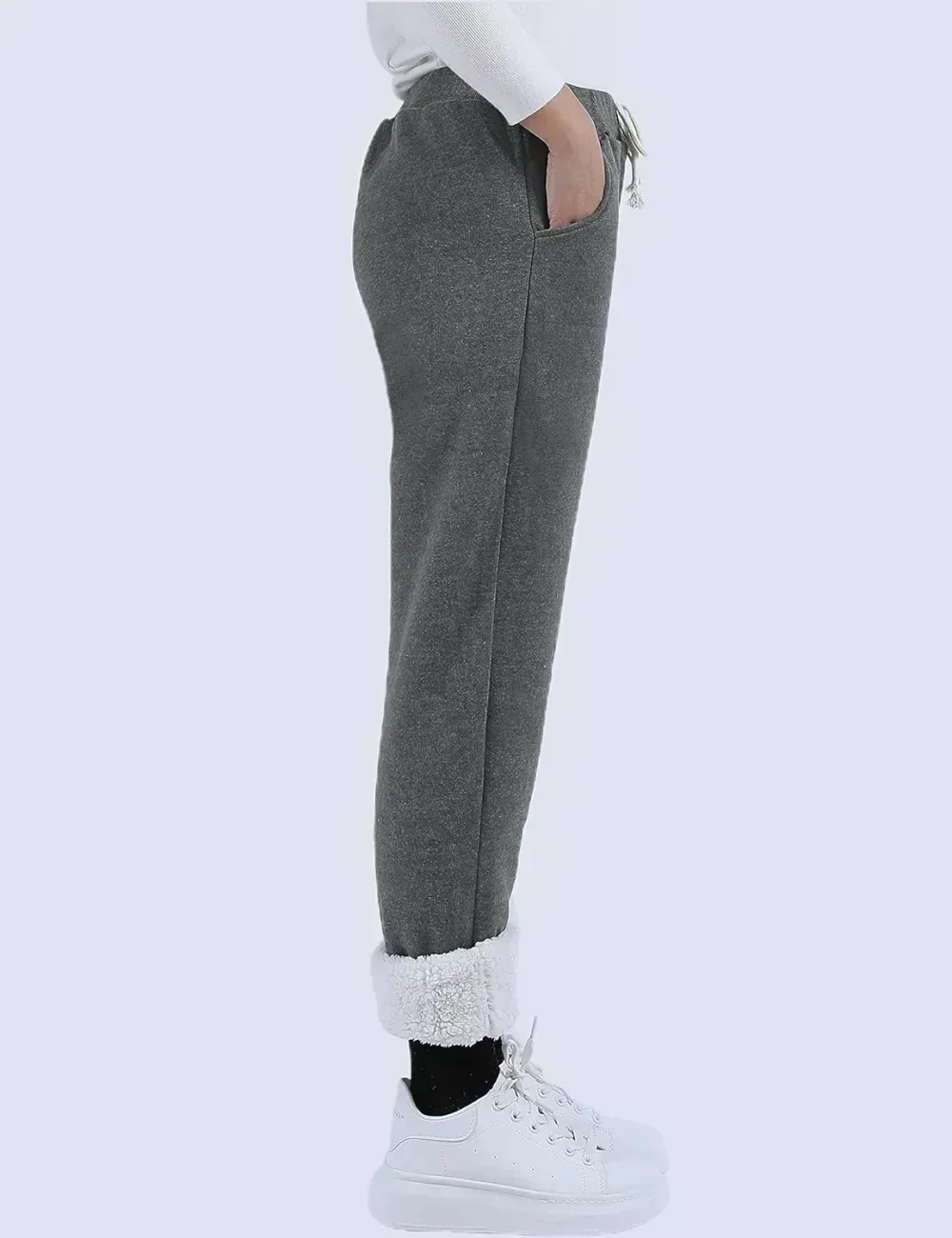 Women's Winter Warm Athletic Sweatpants Sherpa Lined Joggers Fleece Pants