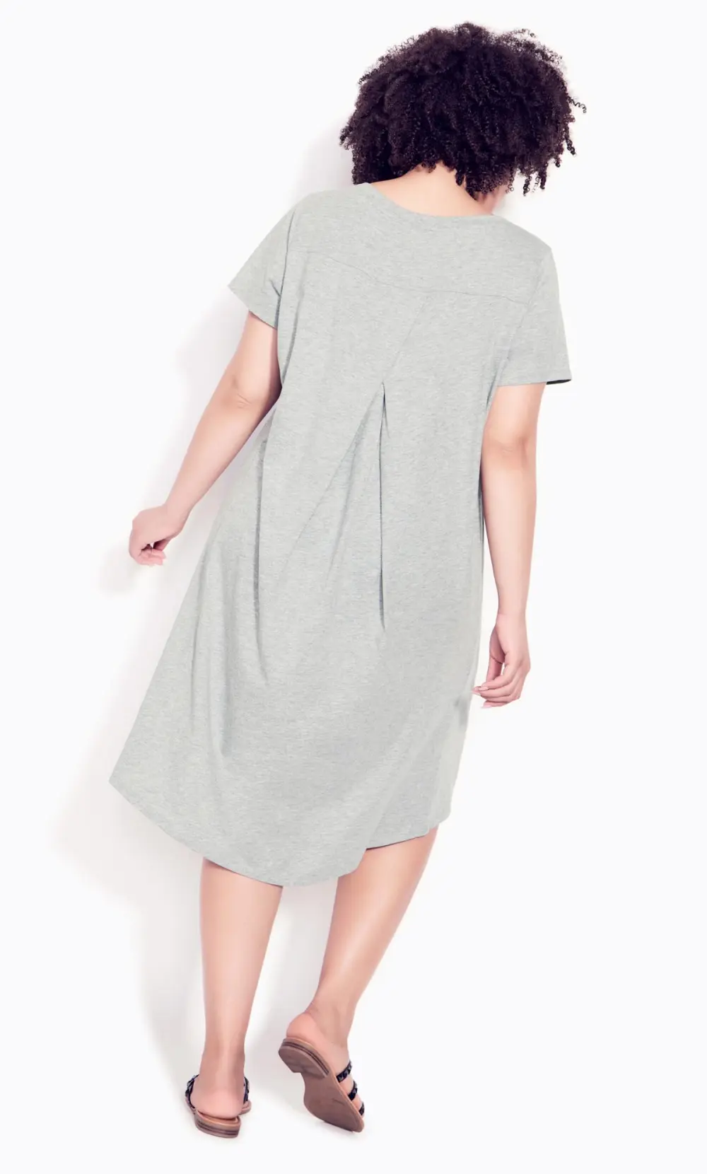 Evans Grey Pocket Detail T-Shirt Dress