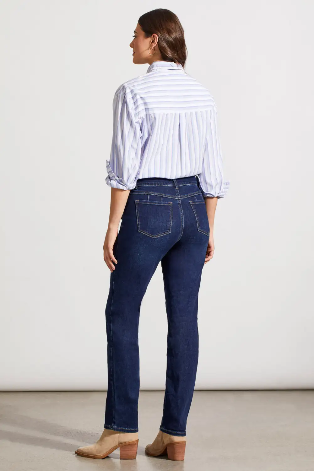 Petite  Sophia Curvy Straight Leg Jeans-Deepocean